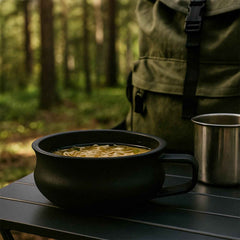 Large Capacity Deep Handle Bowl – Ergonomic Grip for Hot & Cold Meals