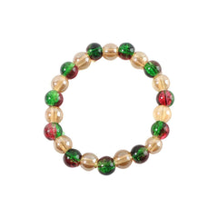 Multicolor Bead Stretch Bracelet – Stylish Glossy Elastic Wristband