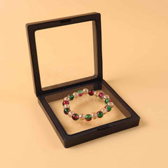 Multicolor Glossy Bead Stretch Bracelet – Stylish Elastic Fit