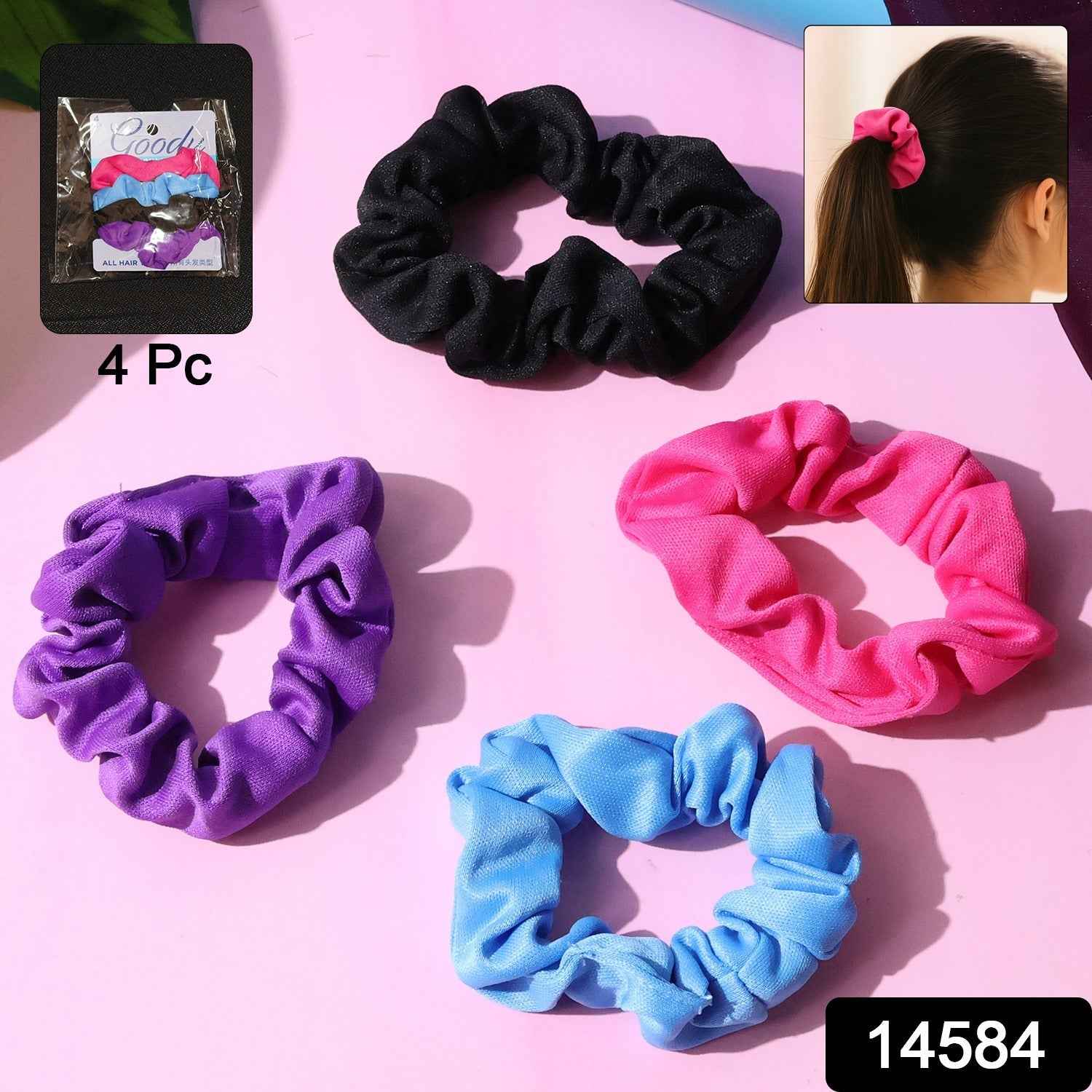 Hair Scrunchies Set – Soft, No-Pull & Crease-Free Bands