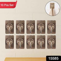 Adhesive Wall Hook – Waterproof Transparent 10-Piece Set