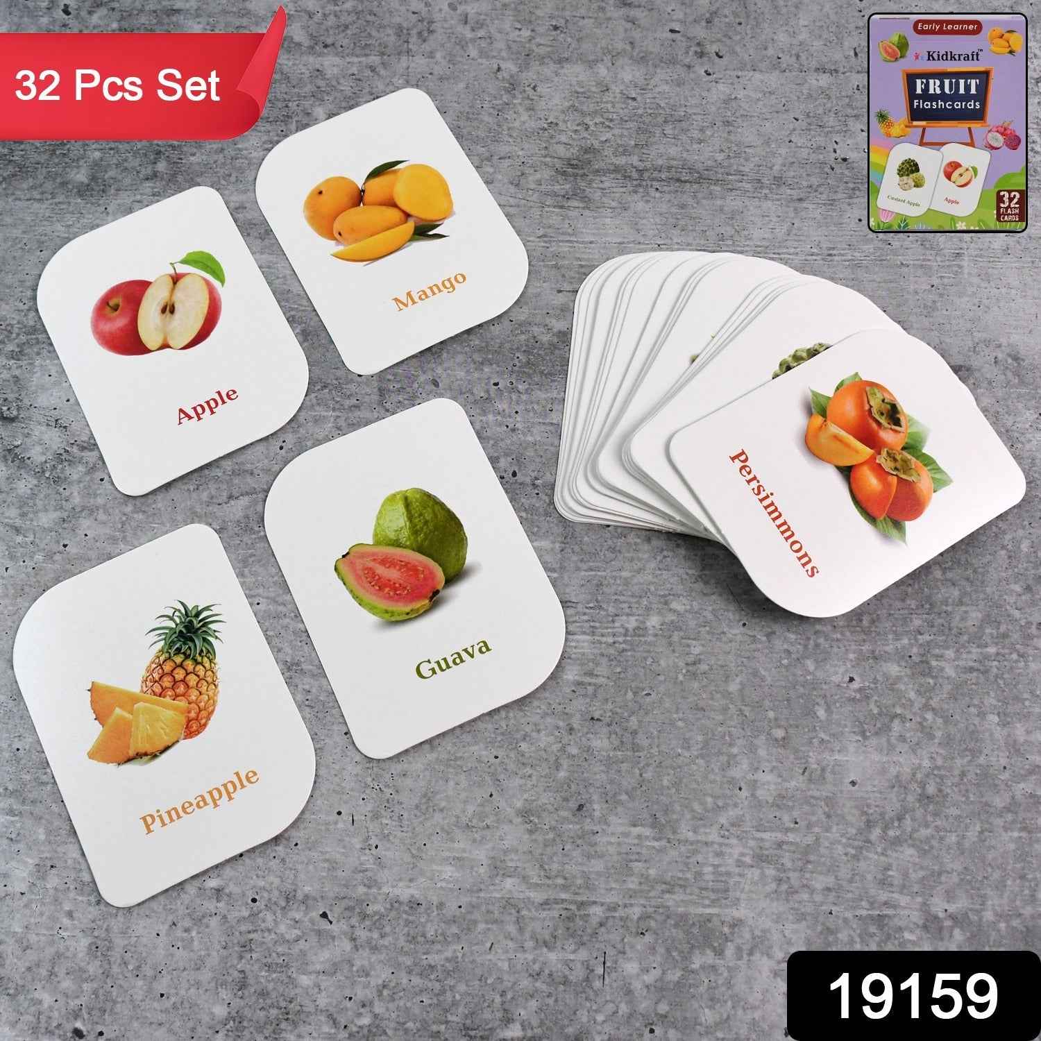 Fruit Flashcards – Durable 32-Piece Early Learner Set