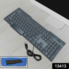 Wired USB Keyboard – Ergonomic 104 Keys for Office & Home | Indo Glow