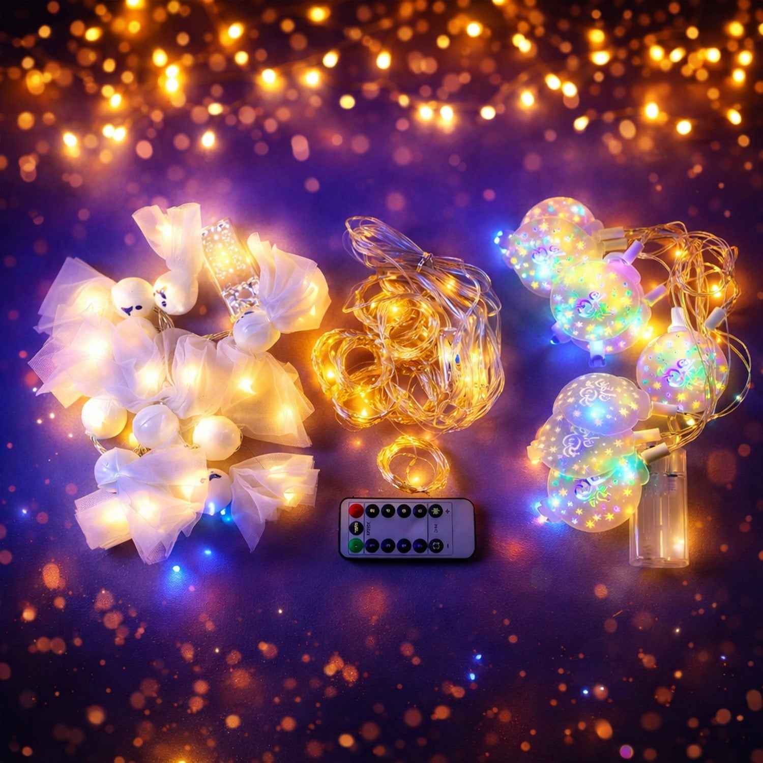 Decorative LED String Light Set – Stylish Mix Design for Home Decor