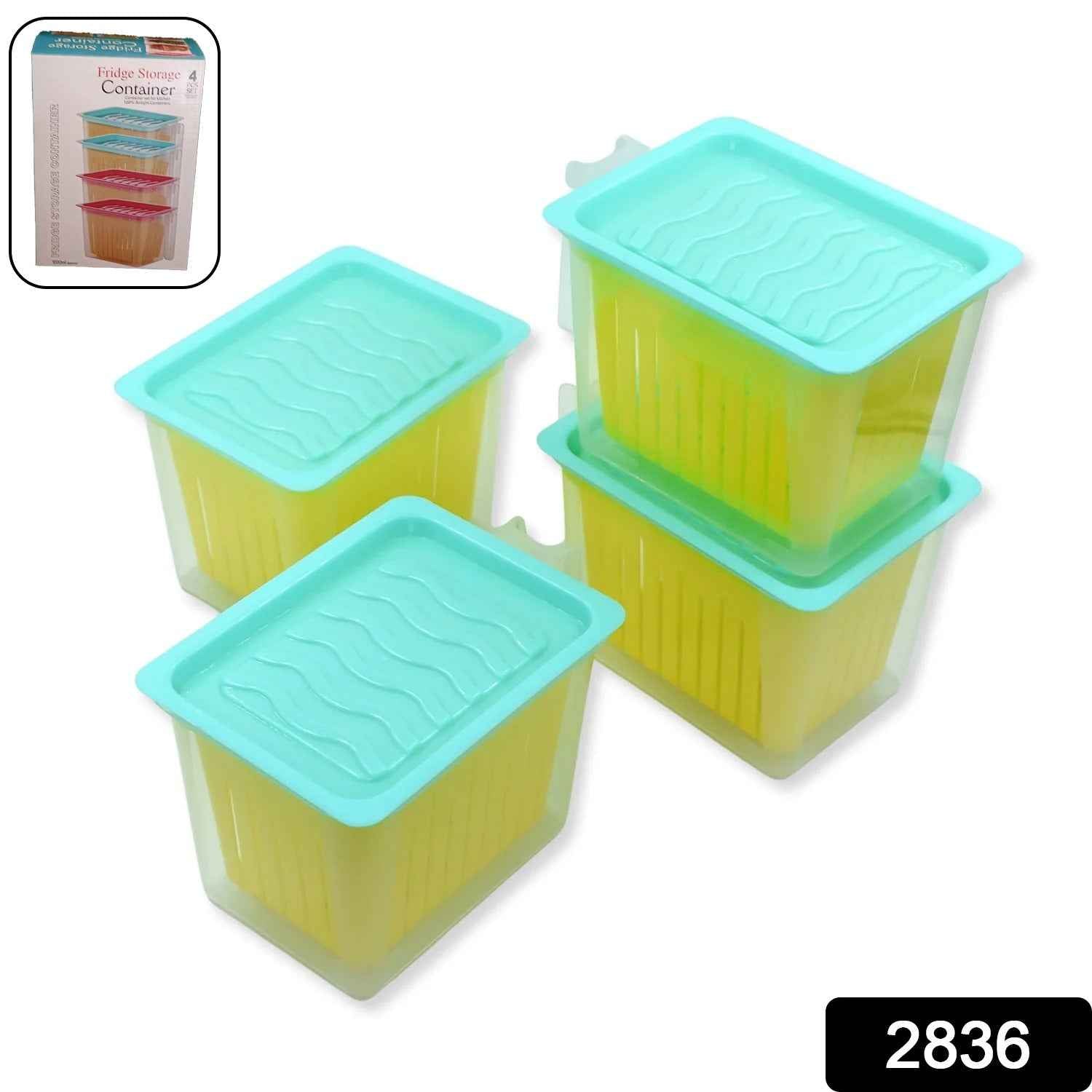 Fridge Storage Containers – 4 Pcs Plastic Set | Organivo