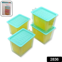 Fridge Storage Containers – 4 Pcs Plastic Set | Organivo