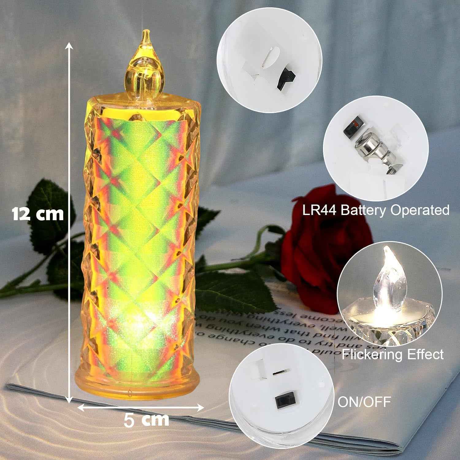 Smokeless LED Candles – Safe Flameless Set of 12 for Home Decor