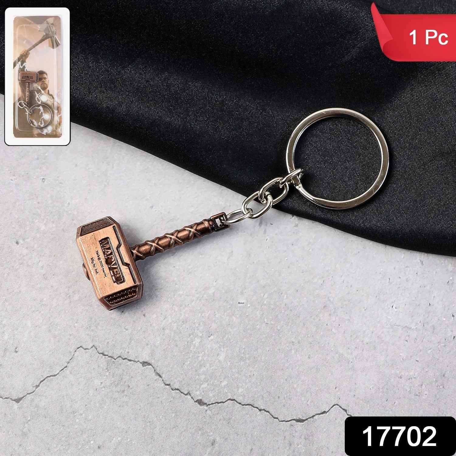 Metal Hammer Keychain – Durable Zinc Alloy Mini Keyring