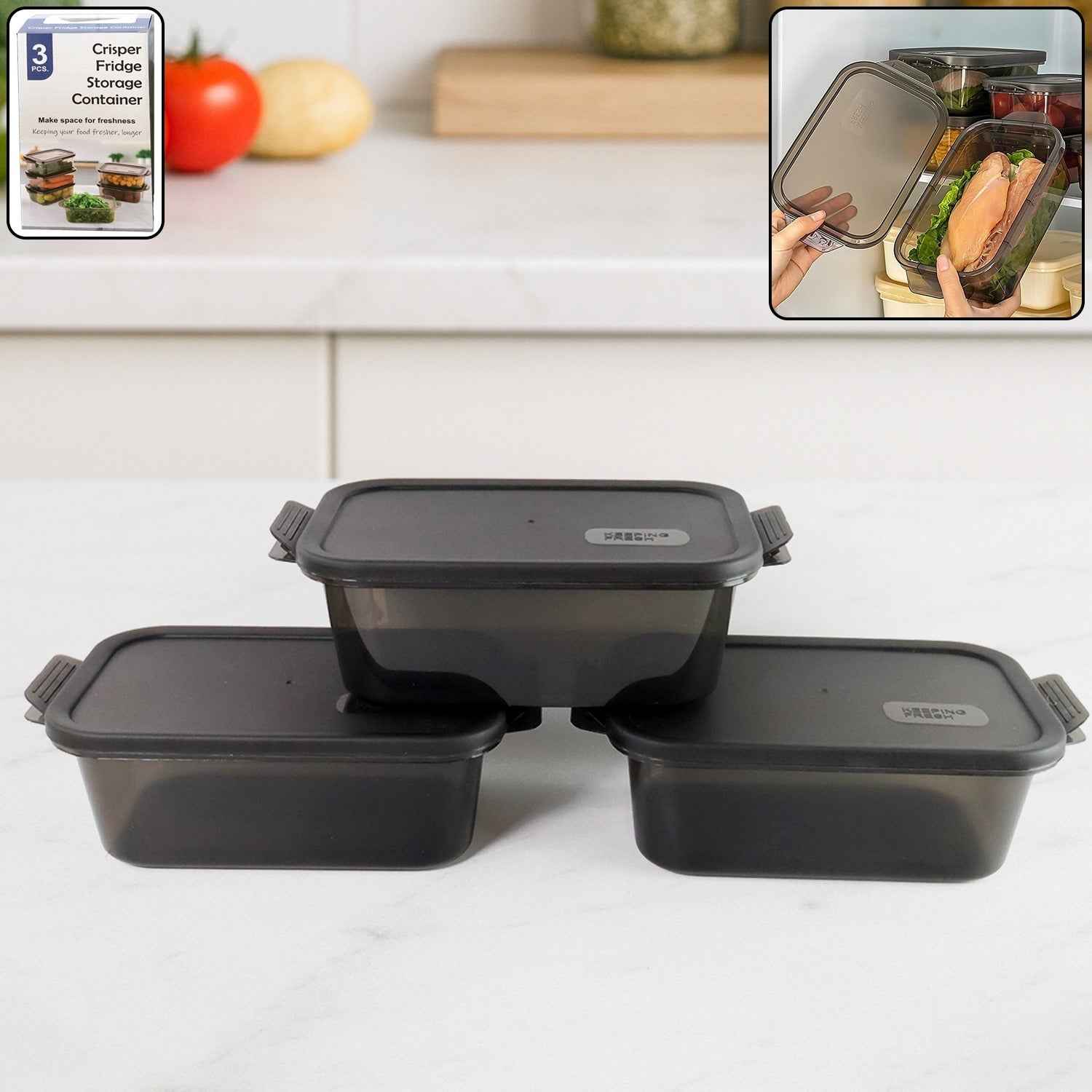 Food Storage Containers – Leakproof Meal Prep Set of 3