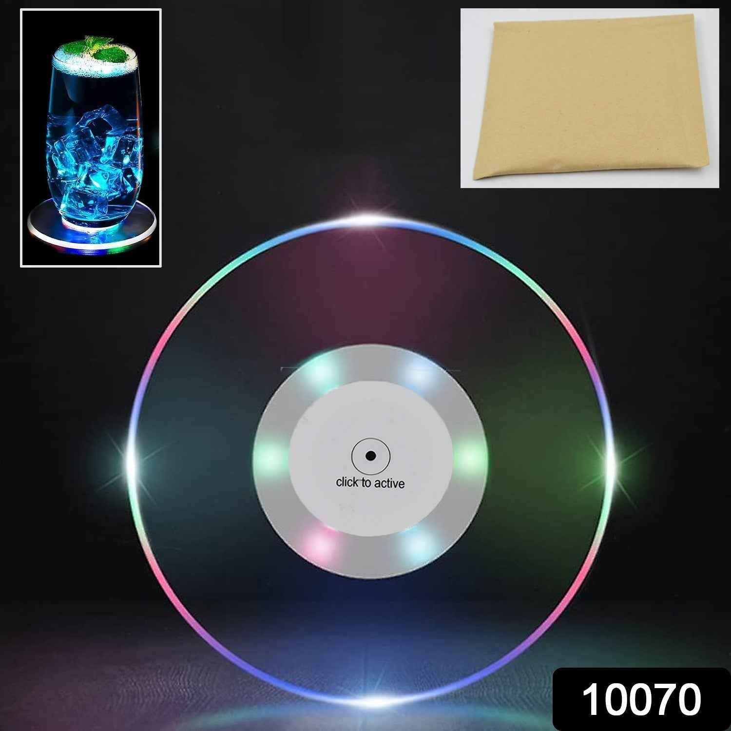 LED Coaster – Ultra-Thin, Waterproof & Non-Slip | Indo Glow