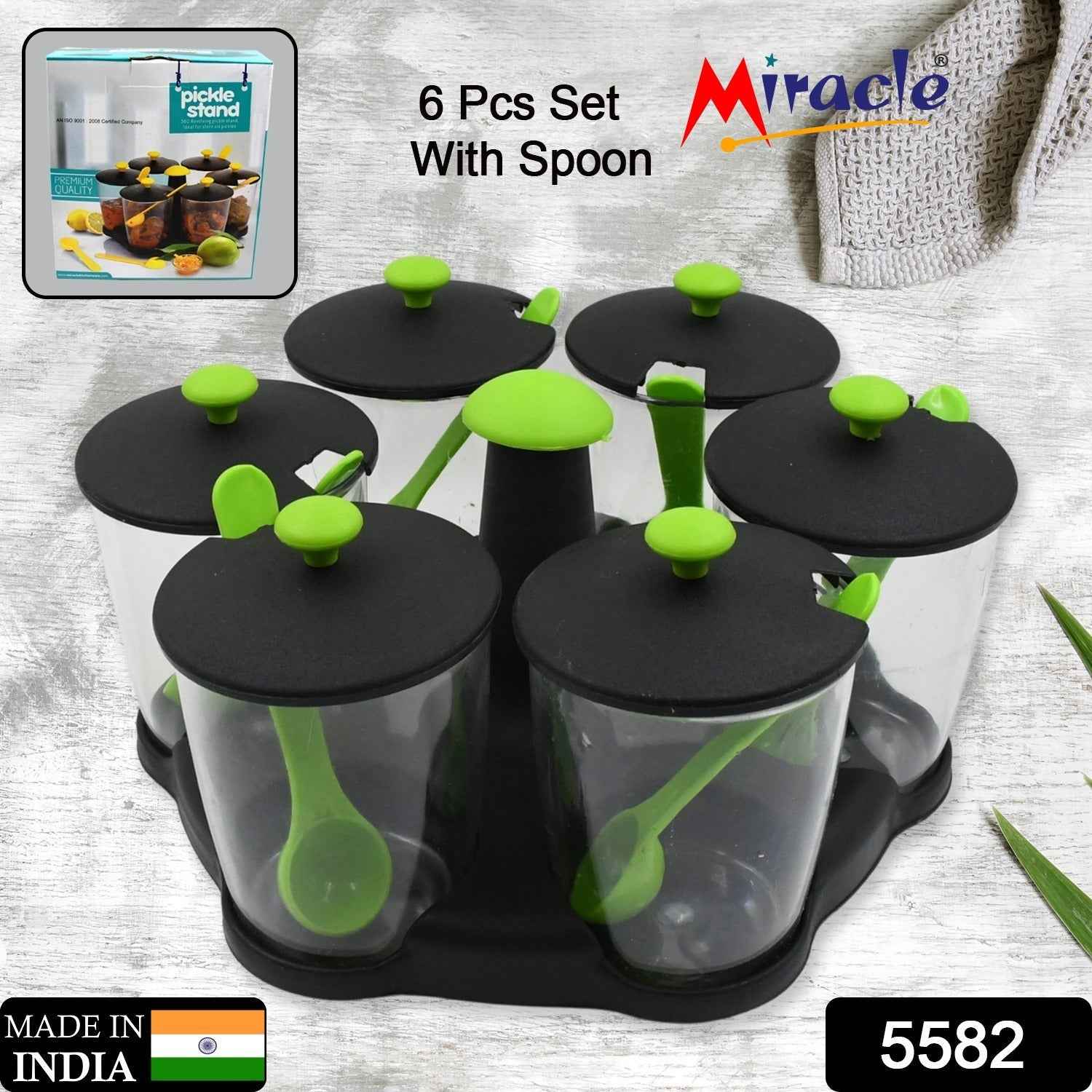 Revolving Spice Rack – 6-Piece Masala Container Set | Miracle