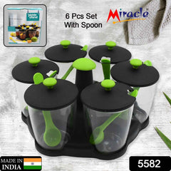 Revolving Spice Rack – 6-Piece Masala Container Set | Miracle