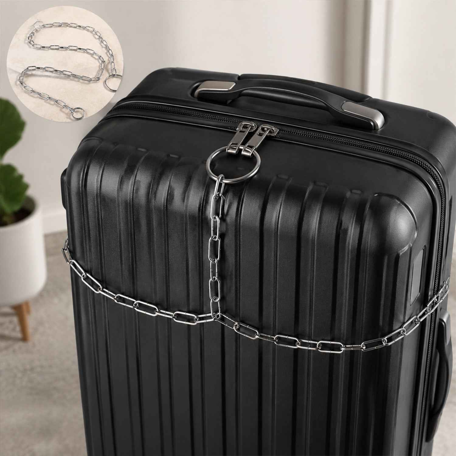 Heavy Duty Steel Luggage Lock Chain Ð 67 Inch Anti-Theft Travel Security
