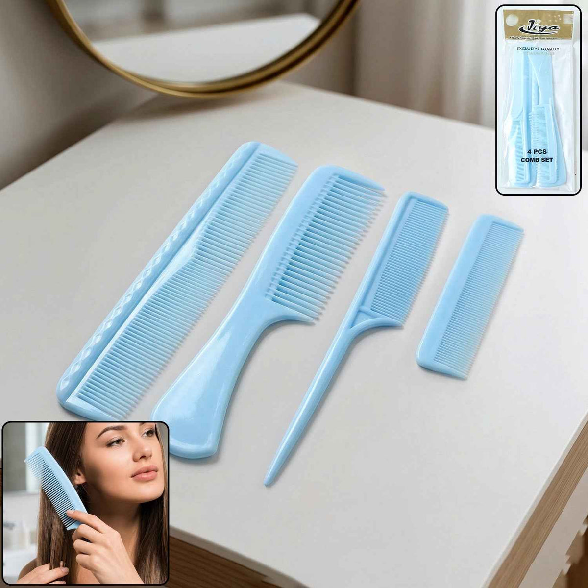 Multipurpose Hair Comb Set – Suitable for Daily Grooming and Styling