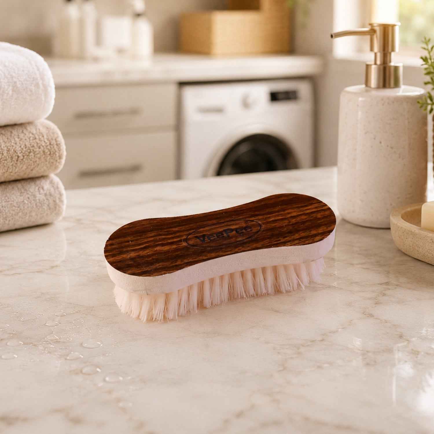 Ergonomic Laundry Brush Ð Heavy-Duty Nylon Bristles & Stylish Design