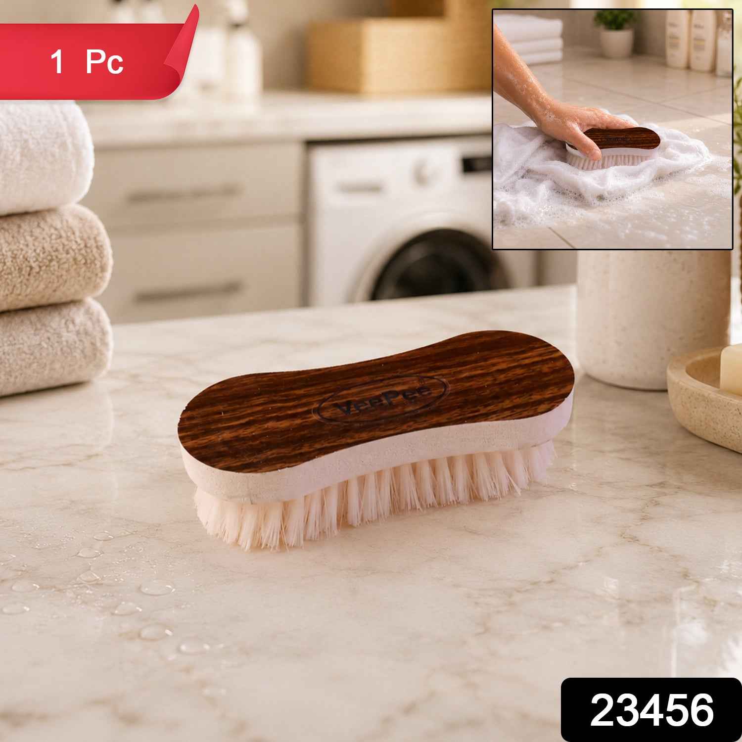 Ergonomic Laundry Brush Ð Heavy-Duty Nylon Bristles & Stylish Design