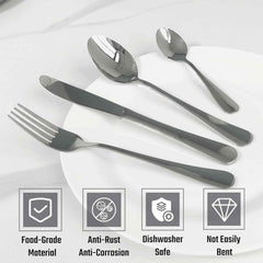 Stainless Steel Cutlery Set – 24 Pc Polished Dinnerware