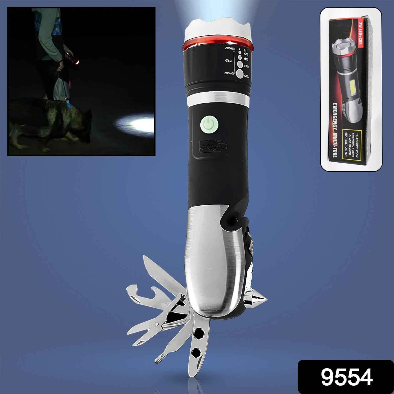Multi Tool LED Flashlight – Emergency Torch & Kit | Poravar