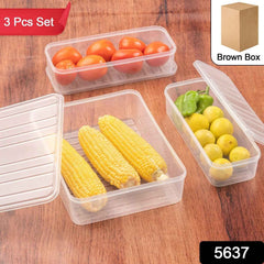 Plastic Food Storage Container 3pc – Stackable & Airtight | Organivo