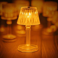 Crystal Table Lamp – Transparent Mini LED Reflection Light | Styleva