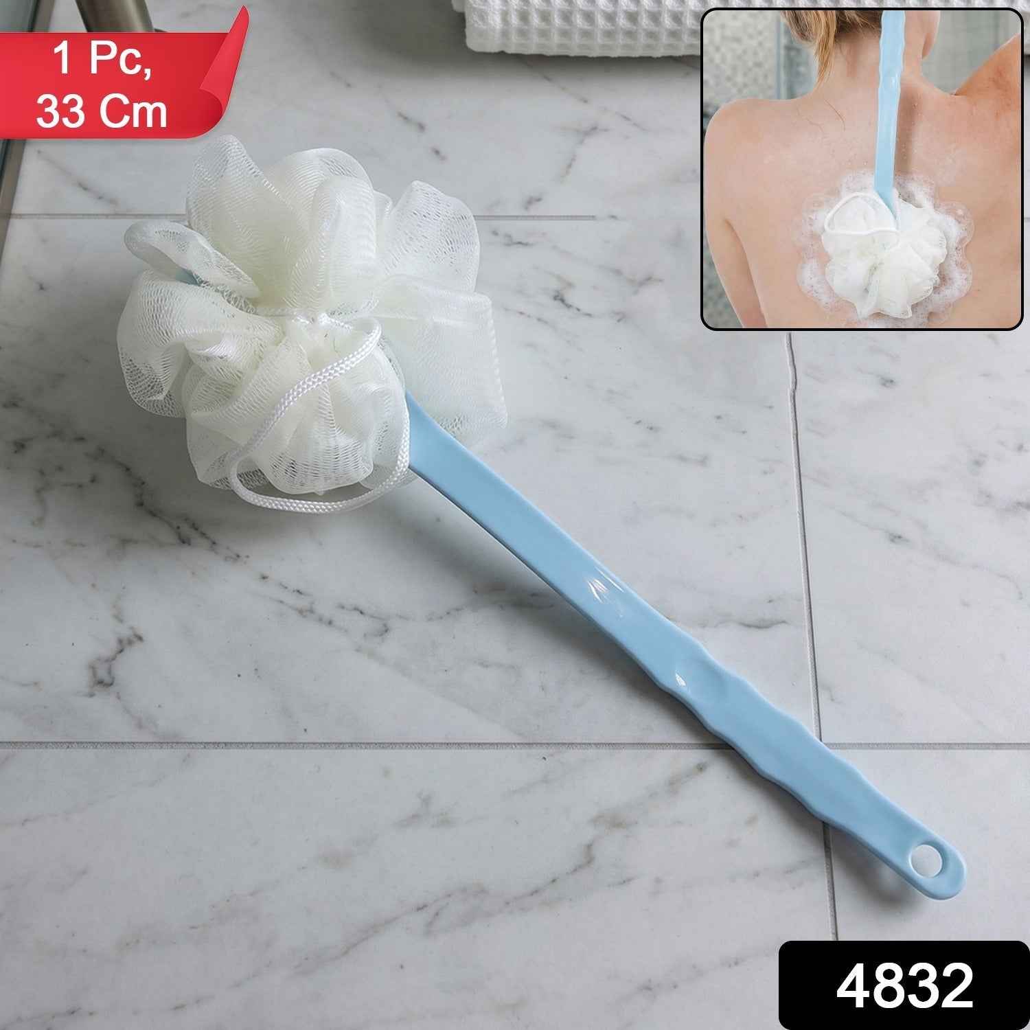 Long Handle Shower Brush Ð Gentle Exfoliation for Deep Clean