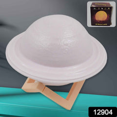 3D Saturn Lamp – Multicolor LED Night Light with Base | Styleva