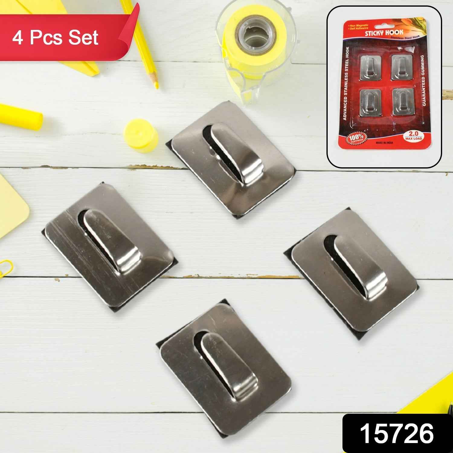 Self-Adhesive Wall Hooks – Heavy Duty Steel | GlimmerHome
