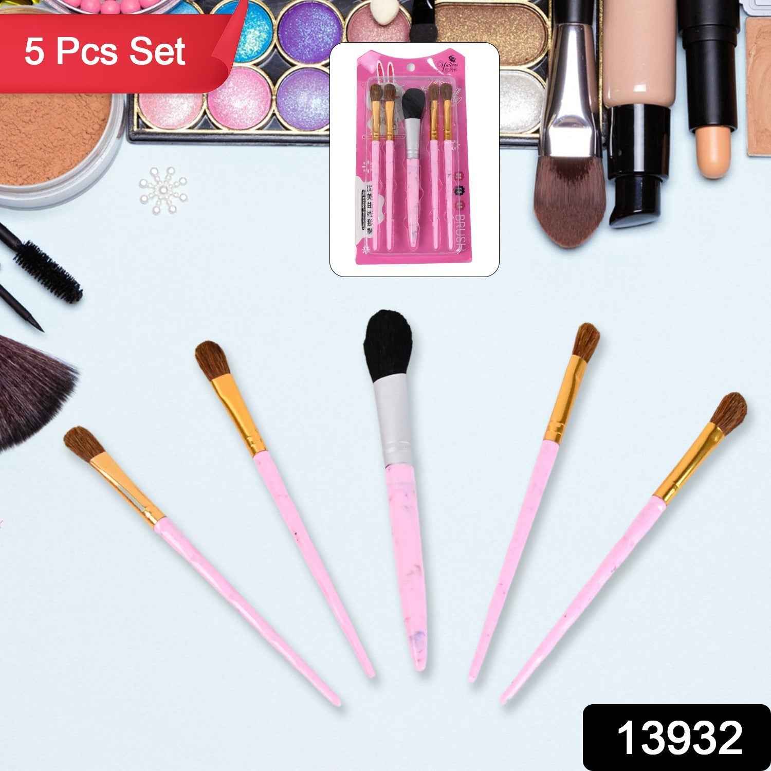 Makeup Brush Kit – 5pc Professional Set for Flawless Makeup | BeautyBare
