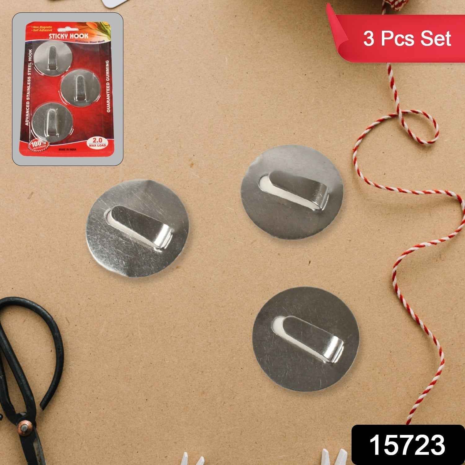 Self-Adhesive Hooks – Heavy Duty Steel Wall Hangers | Bathora