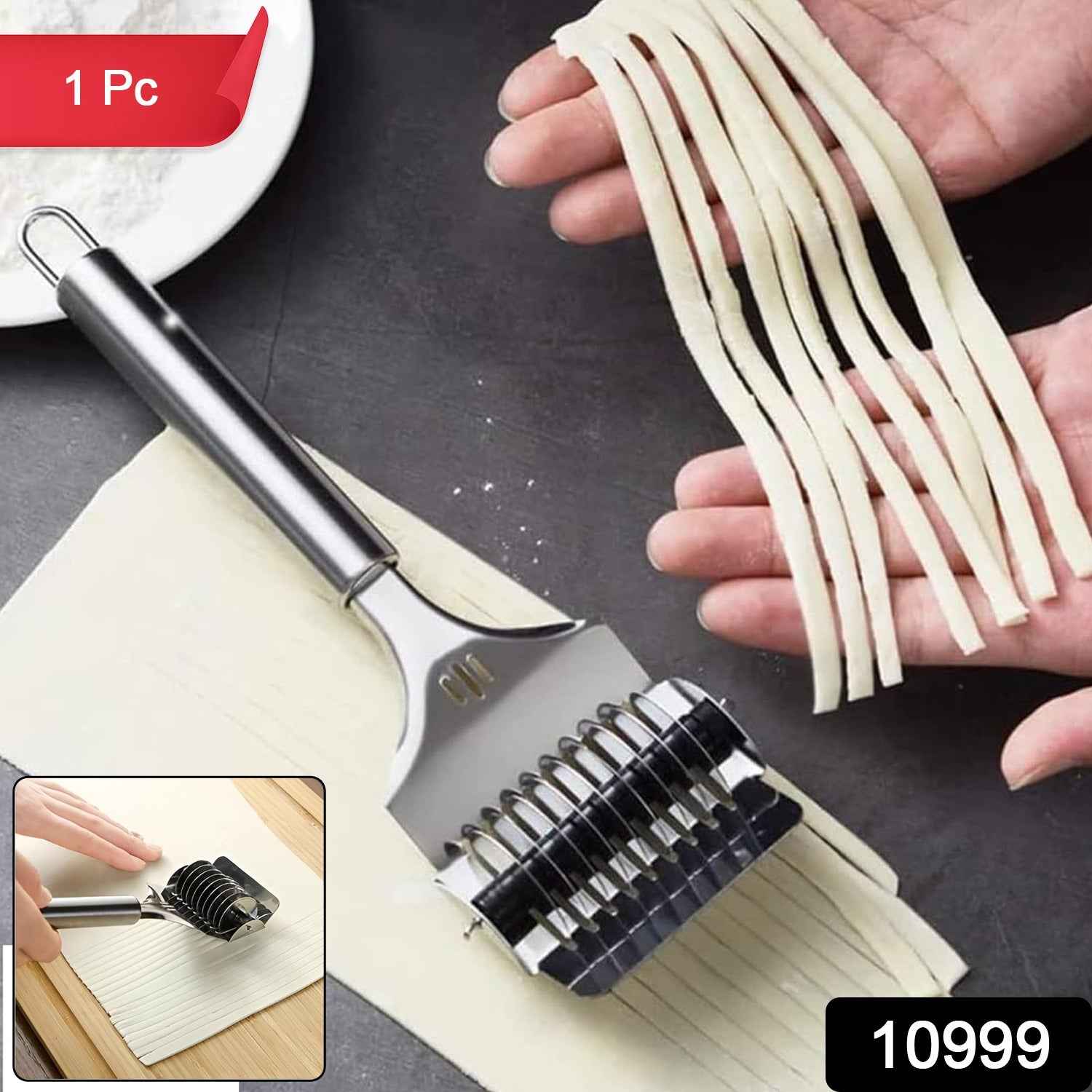Manual Multi-Blade Dough Cutter – Perfect Pasta Strips Easily