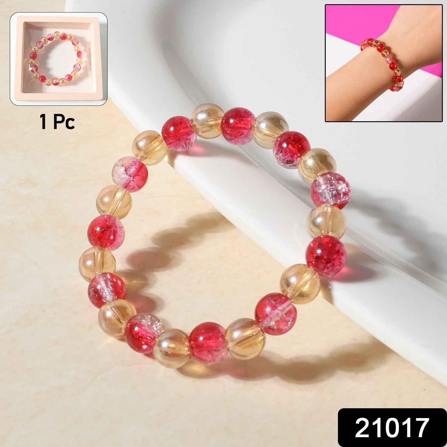 Beaded Stretch Bracelet – Lightweight Elegant Daily Wear Accessory