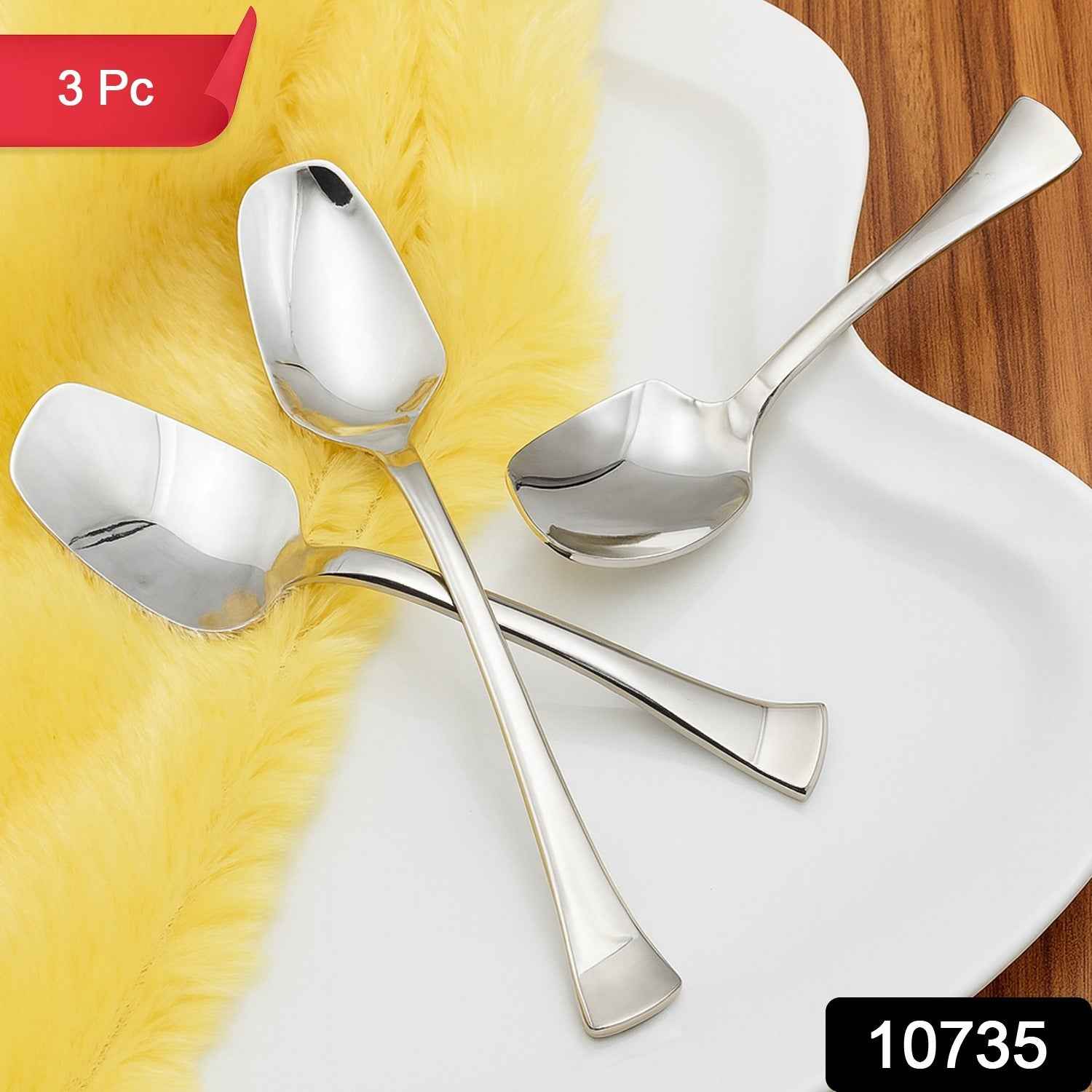 Stainless Steel Ice-Cream Spoon Set – Durable & Mirror Polished
