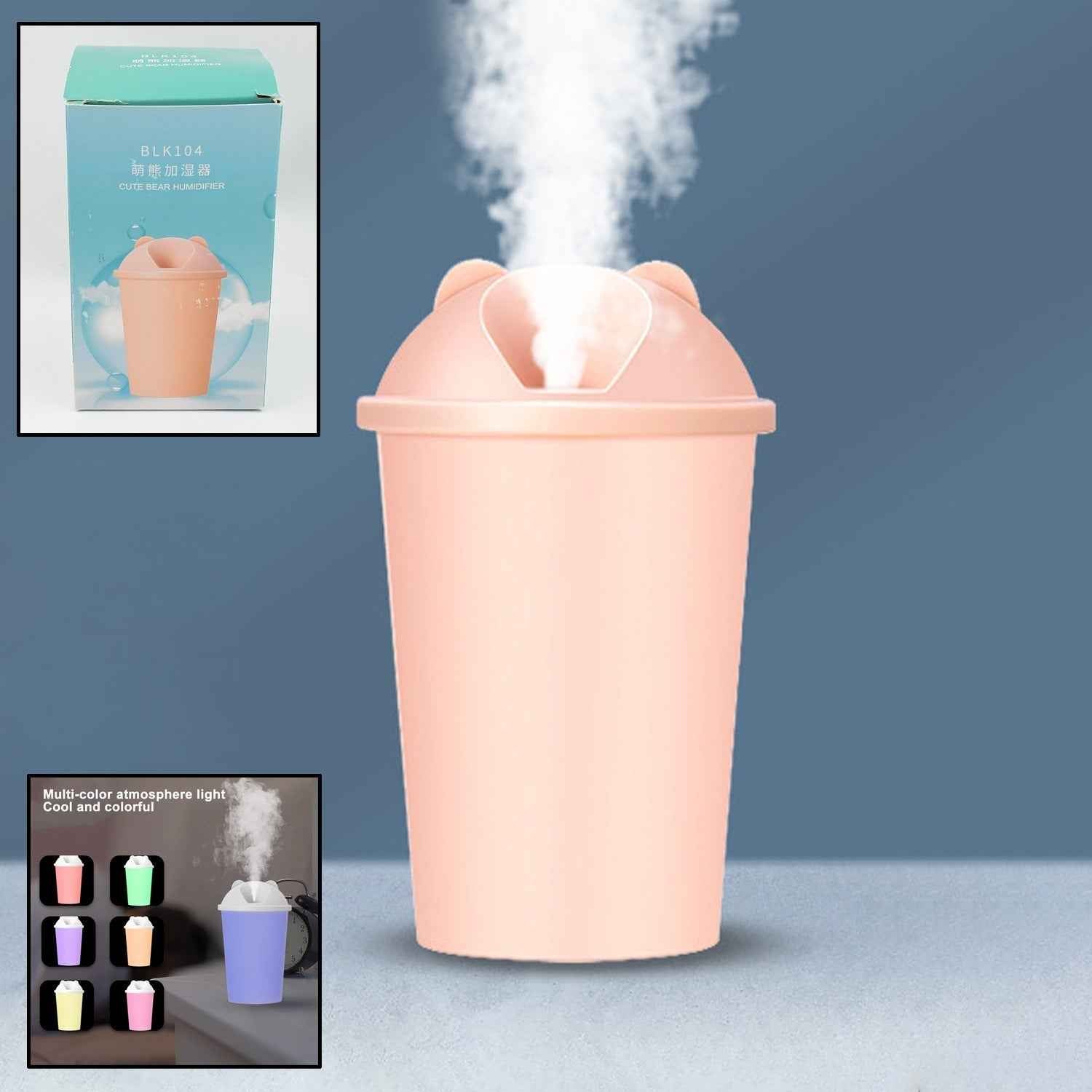 USB Humidifier – Cute Bear LED Air Mist Diffuser for Home | Airvanta