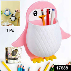 Penguin Storage Box – Wall Mount Organizer for Remote & Toothbrush | VoltDesk
