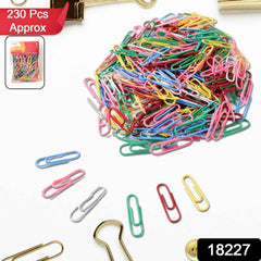 Multicolor Paper Clips – Approx 230 Durable Color-Coated Set