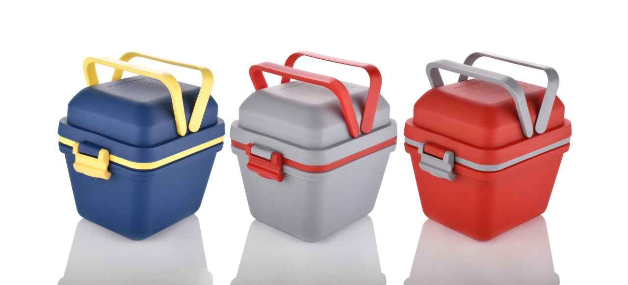 Airtight Lunch Box – 3 Compartment, Push Lock | Lunchie Bunchie