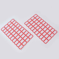 Red Border Label Stickers – Writable, Self-Adhesive 50 Sheets