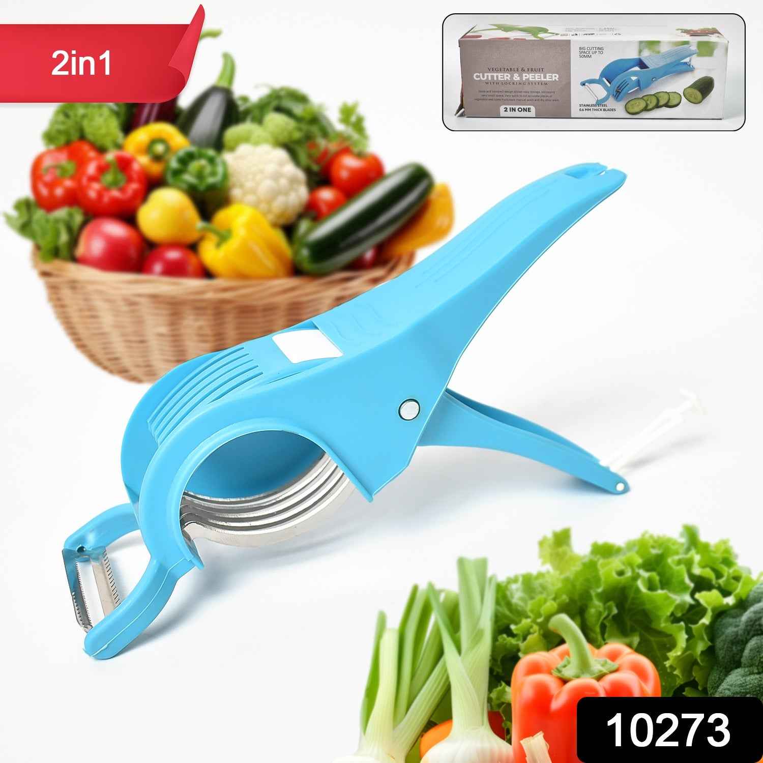 Vegetable Cutter – 2-in-1 Multi Slicer with 5 Blades & Peeler | ChefAura