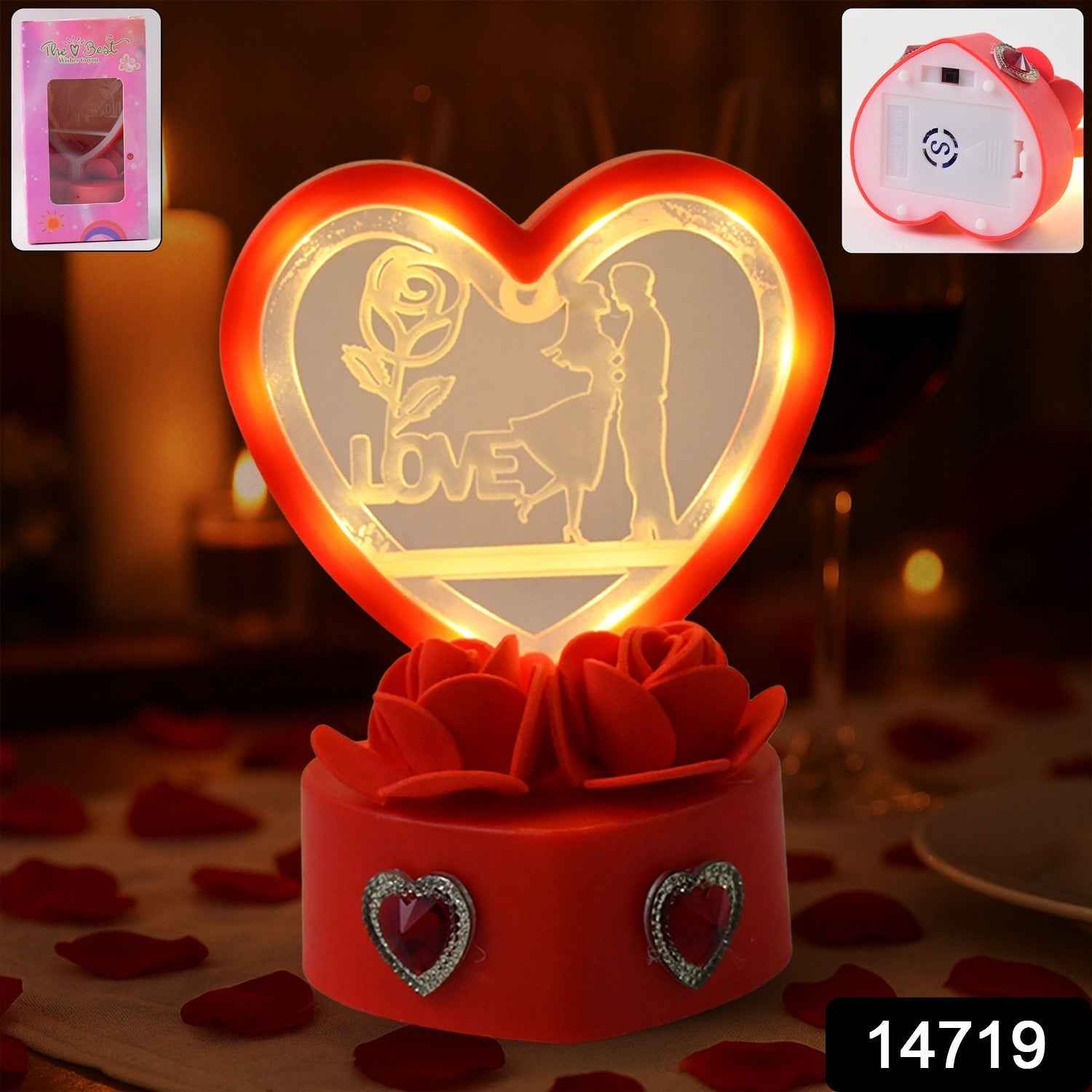 Love Couple Showpiece – Romantic Heart-Shaped Home Decor Gift