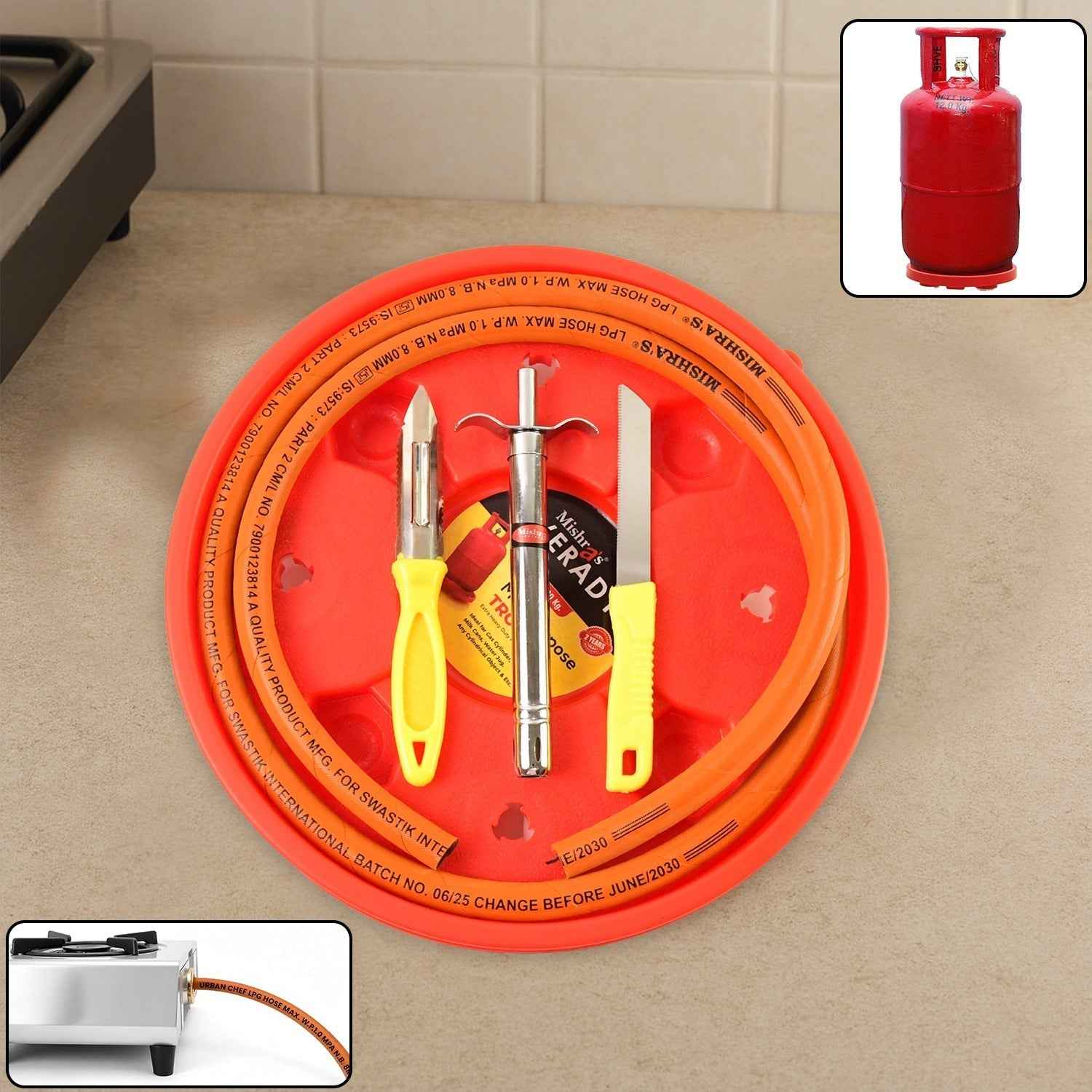 LPG Kitchen Combo Set – 5-Piece Gas Stove Kit | Mishra's