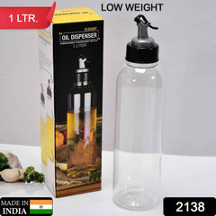 Oil Dispenser 1L – Clear Drip-Free Plastic Bottle | Vastate