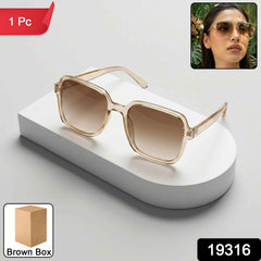Square Retro Sunglasses Ð Trendy Oversized Gradient Tinted Eyewear