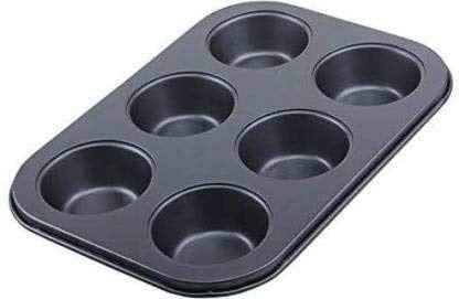 Non-Stick Muffin Tray – 6-Cavity Steel Baking Pan | Indo Glow