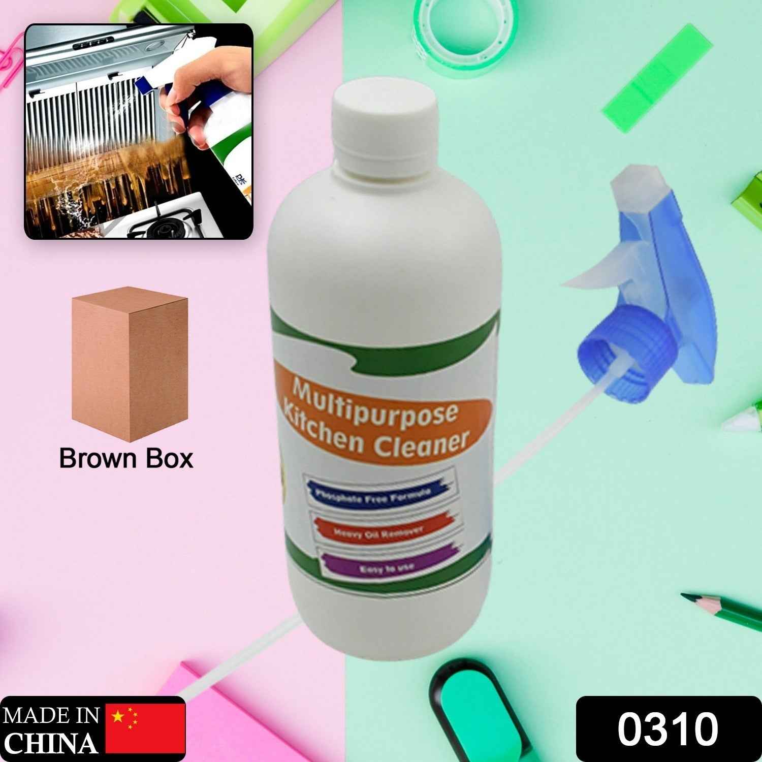 Kitchen Cleaner Spray – Oil & Grease Remover 500ml | CookAura