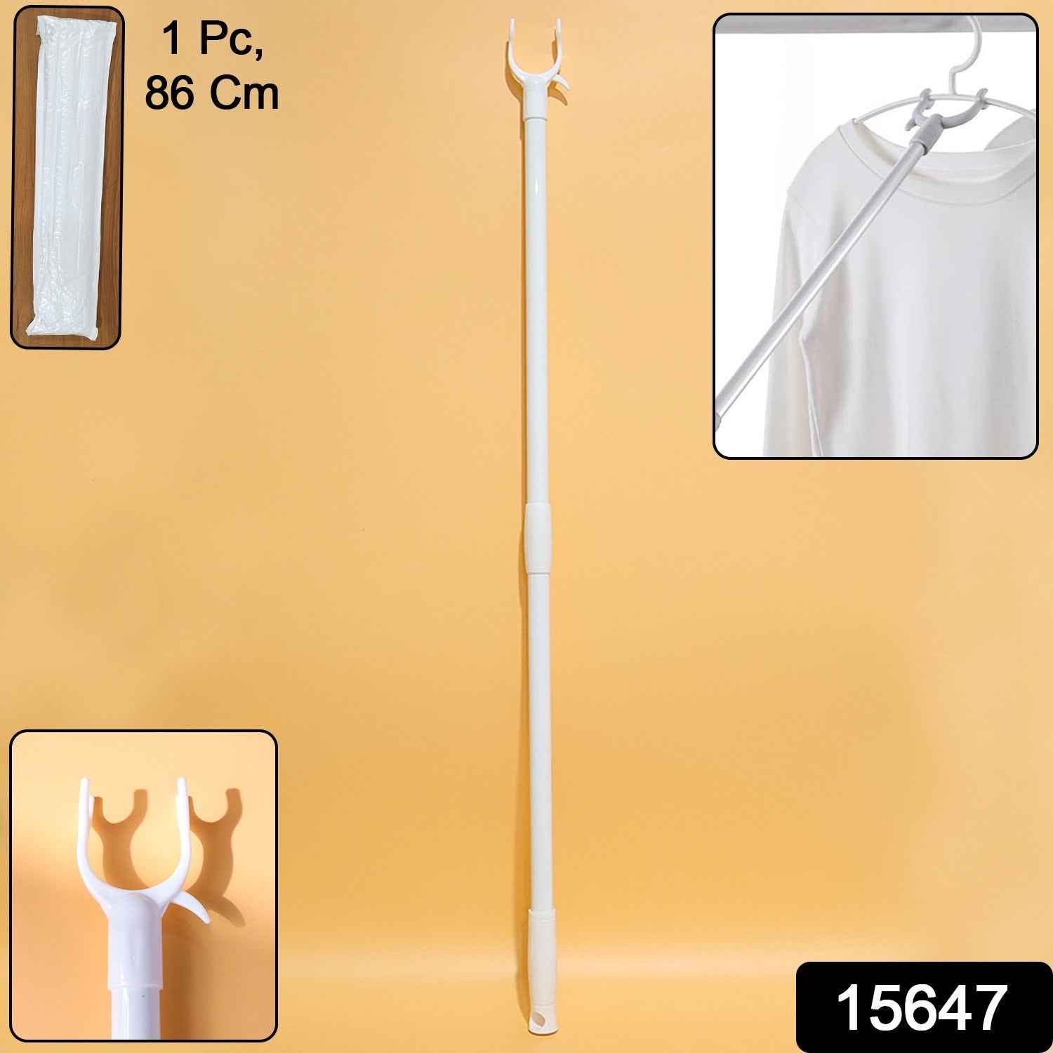 Long Reach Clothes Hook Rod Ð 86 cm for Easy Access
