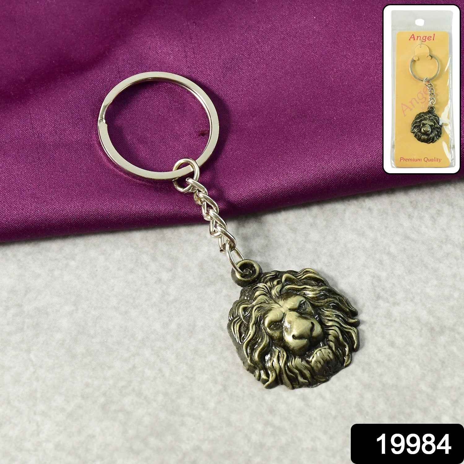 Lion Head Metal Keychain – Durable and Stylish Design