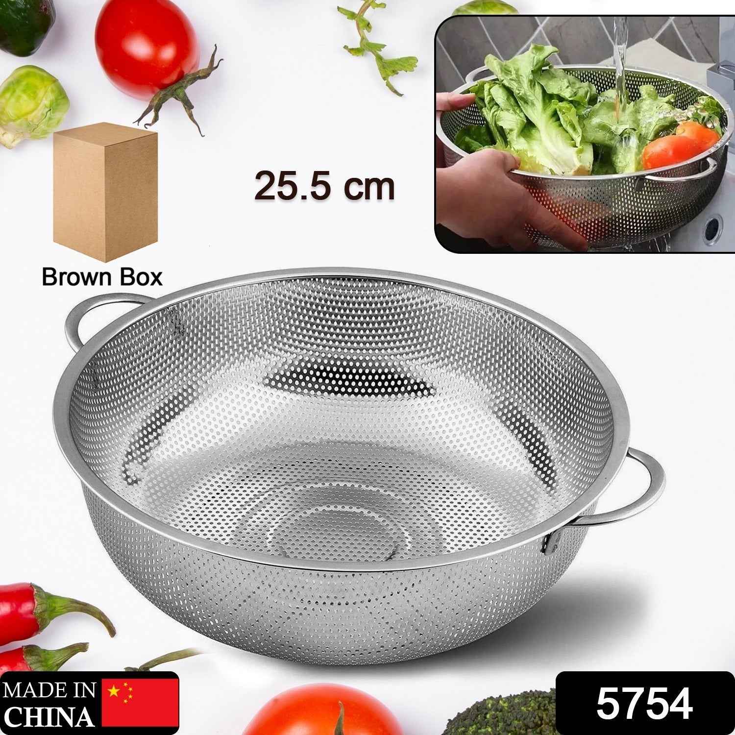 Stainless Steel Colander – Large Mesh Strainer for Kitchen | Vastate