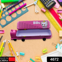 Metal Bus Pencil Case – Double Decker with Sharpener | Deskrova