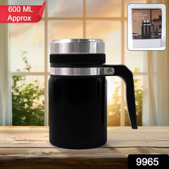 Stainless Steel Vacuum Coffee Cup – 600ml Anti-Scald, Non-Slip