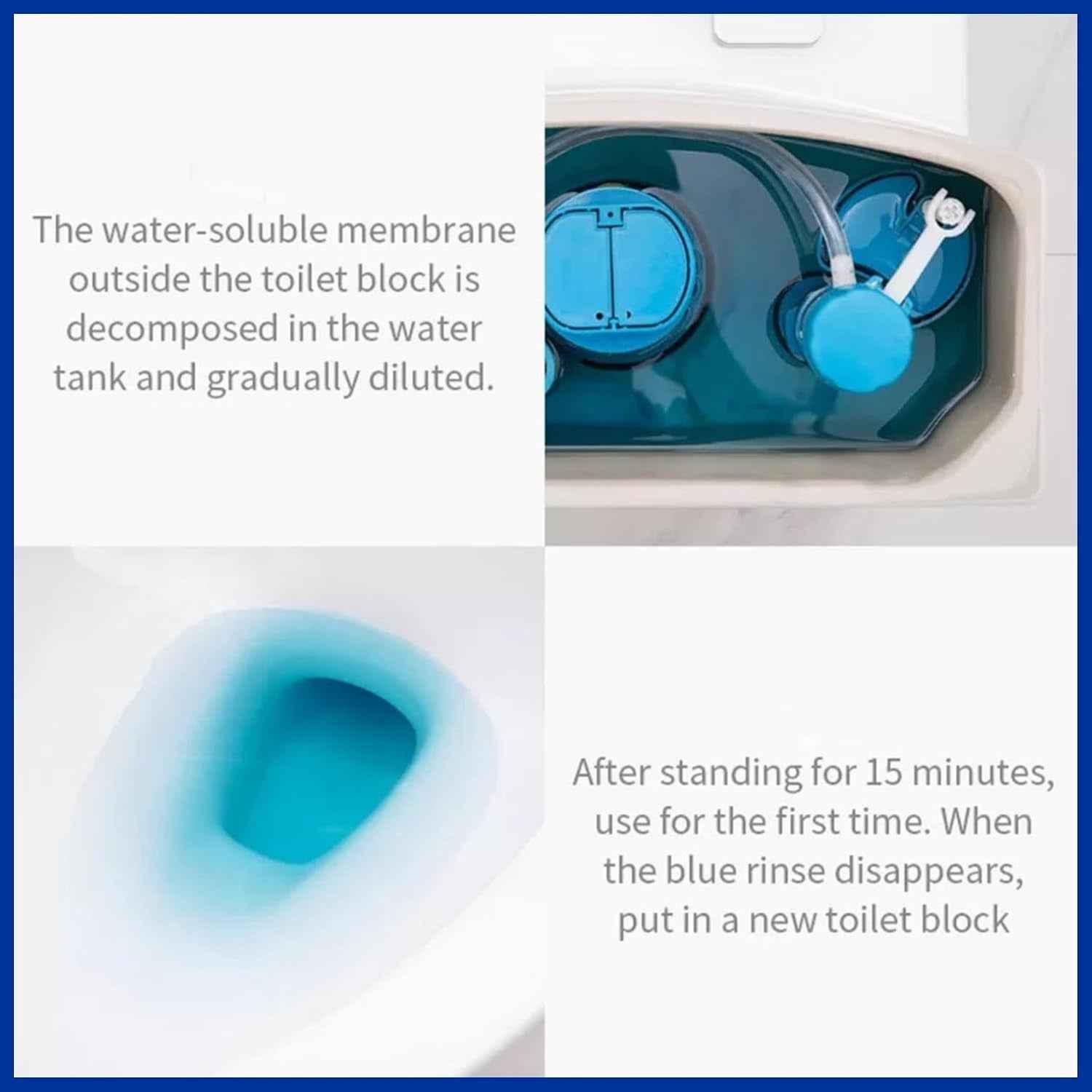 Toilet Cleaner Tabs – Automatic Flush, Ocean Blue | Wonder Fresh